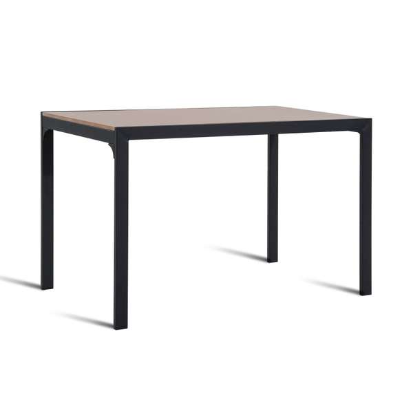 TORRENTO 4 SEATER DINING TABLE - NATURAL & BLACK ~ NATURAL | Pan Home  Furnishings